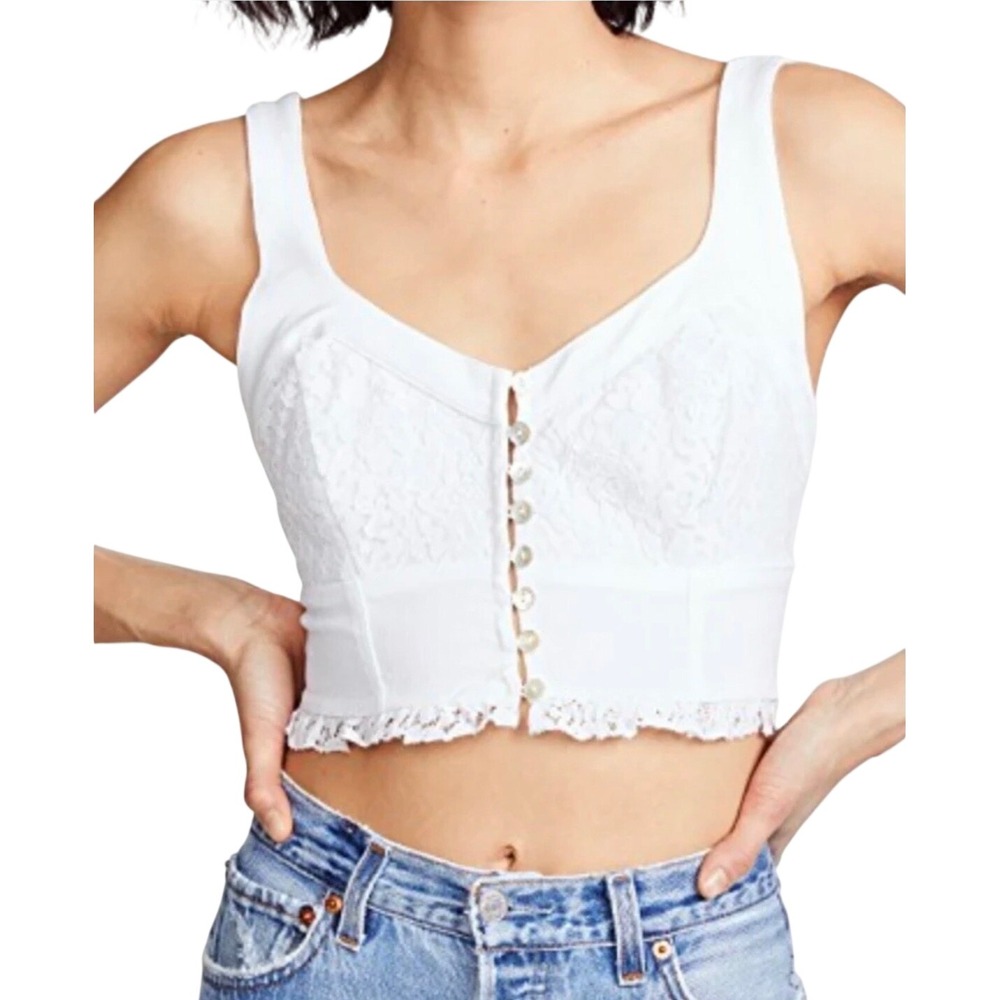 Free People Intimately Here I Go Brami in White Womens Small